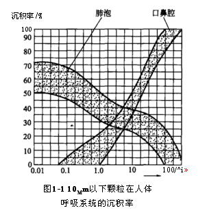 10Mm以下顆粒在人體呼吸係統的沉積率